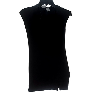 h&m divided Black capped sleeve top with square neckline